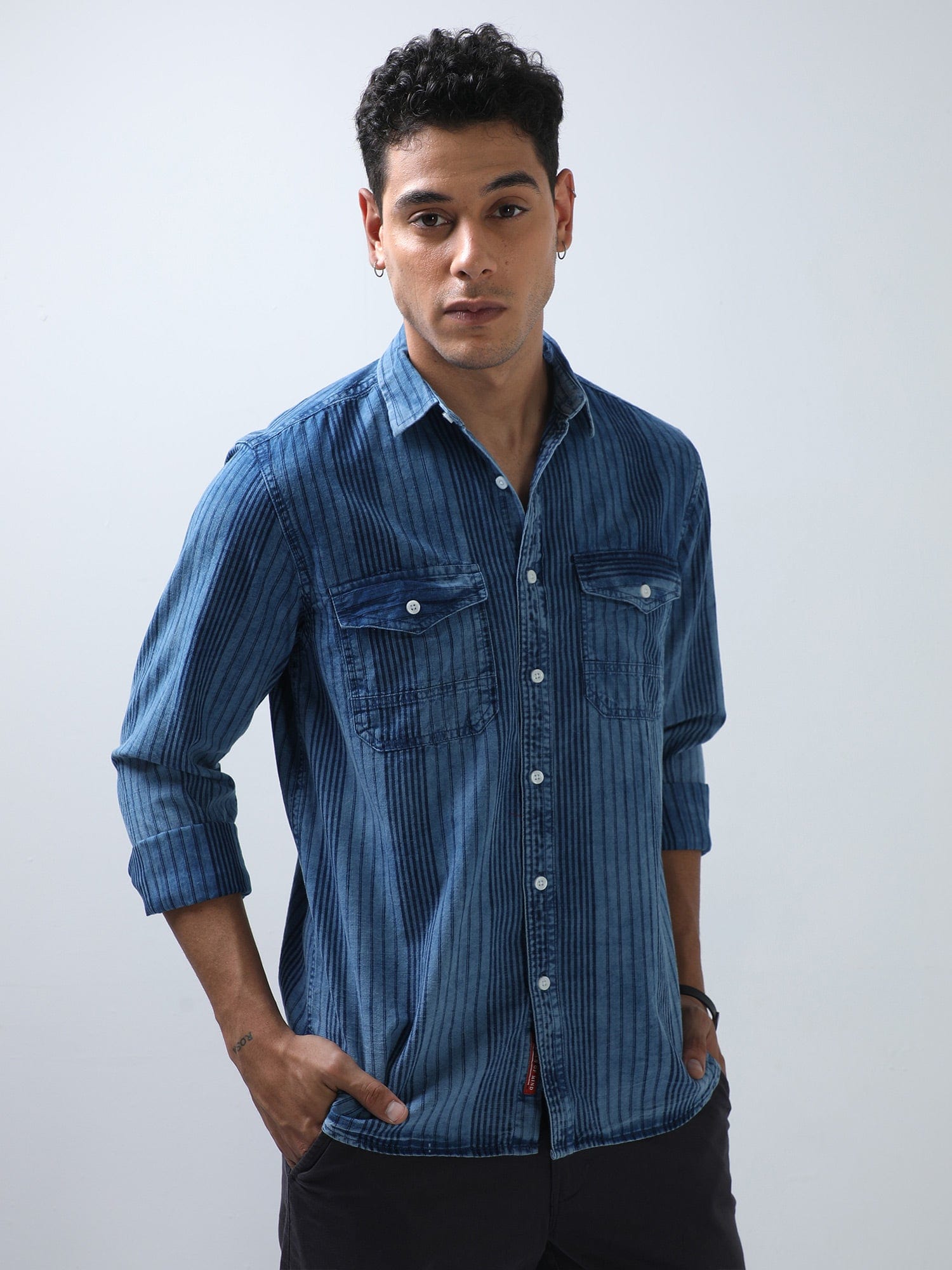 3-6 Colours Casual Mens Denim Shirt at Rs 350 in Indore | ID: 13847718230